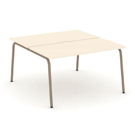 Офисная мебель Estetica Стол переговорный ES.PRG-1.4-K Тиквуд светлый/Латте металл 1580x980x750