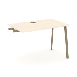 Офисная мебель Estetica Стол приставка к опорным тумбам ES.SPR-2-LP Сатин/Латте металл 1180x730x750
