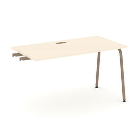 Офисная мебель Estetica Стол приставка к опорным тумбам ES.SPR-3-LK Сатин/Латте металл 1380x730x750