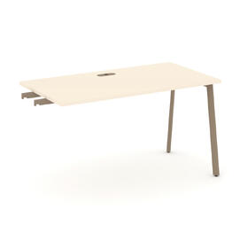 Офисная мебель Estetica Стол приставка к опорным тумбам ES.SPR-3-LP Сатин/Латте металл 1380x730x750