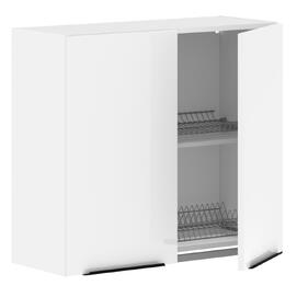 Модульная кухня AlvaLine Шкаф с посудосушителем IBIZA MHSU 8072.1P Белая эмаль/ Белый 800х320х720