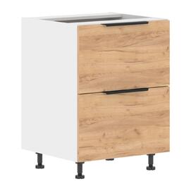 Модульная кухня AlvaLine Шкаф напольный с ящиками CORSICA MOB 6082.1 Дуб Бофорд/ Белый 600х560х820