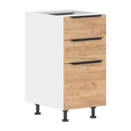 Модульная кухня AlvaLine Шкаф напольный с ящиками CORSICA MOB 4082.2 Дуб Бофорд/ Белый 400х560х820