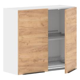 Модульная кухня AlvaLine Шкаф с посудосушителем CORSICA MHSU 8072.1 Дуб Бофорд/ Белый 800х320х720