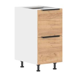 Модульная кухня AlvaLine Шкаф напольный с ящиками CORSICA MOB 4082.1 Дуб Бофорд/ Белый 400х560х820