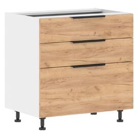 Модульная кухня AlvaLine Шкаф напольный с ящиками CORSICA MOB 8082.2 Дуб Бофорд/ Белый 800х560х820