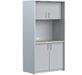 Офисная кухня Мини Шкаф для посуды ЛДСП SCB 120.2 Серый/Металлик 1030x600x2000