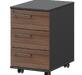 Кабинет руководителя Кортез Тумба мобильная правая KZT-61R Темный шимо/Графит 416х568х648