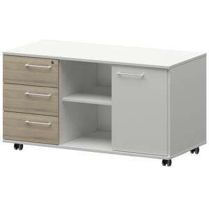 Кабинет руководителя Кортез Креденция левая KZT-62L Кронберг/Белый 1200х568х648