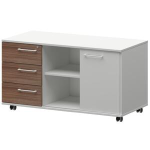 Кабинет руководителя Кортез Креденция левая KZT-62L Кронберг/Белый 1200х568х648