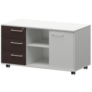 Кабинет руководителя Кортез Креденция левая KZT-62L Кронберг/Белый 1200х568х648