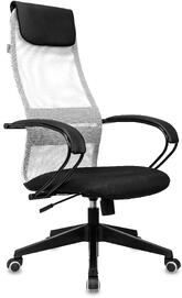Кресло руководителя Бюрократ CH-607 Ткань Neo Black черная/сетка TW-02 светло-серая