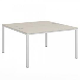 Офисная мебель Vasanta Стол-тандем на металлокаркасе VL-41 Дуб Кобург/Белый 1400х1432х750