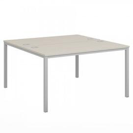 Офисная мебель Vasanta Стол-тандем на металлокаркасе VL-41 Дуб Кобург/Серый 1400х1432х750