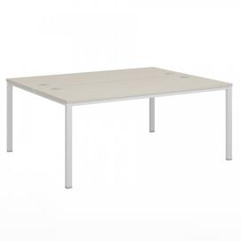 Офисная мебель Vasanta Стол-тандем на металлокаркасе VL-43 Дуб Кобург/Белый 1800х1432х750