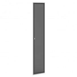Офисная мебель Vasanta Дверь высокая стеклянная в алюминиевом профиле V-035 Тонировка серая/Алюминий 405х20х2110