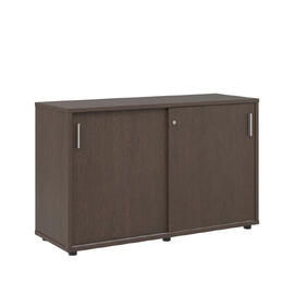 Офисная мебель Trend Тумба с раздвижными фасадами TRD29634801 Темный дуб 123x43x75
