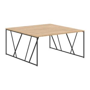 Офисная мебель Loftis Стол двойной LWST 1516 Сосна эдмонт/Черный 1560х1606х750