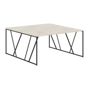 Офисная мебель Loftis Стол двойной LWST 1516 Дуб Бофорд/Черный 1560х1606х750