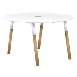 Офисная мебель Forta Конференц-стол FRST 1250 Белый Премиум/Белый/Бук 1250х1250х733