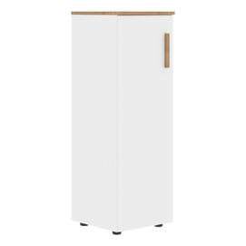 Офисная мебель Forta Шкаф колонка с глухой средней дверью FMC 40.1(L) Дуб Гамильтон/Белый Премиум 404х429х1215