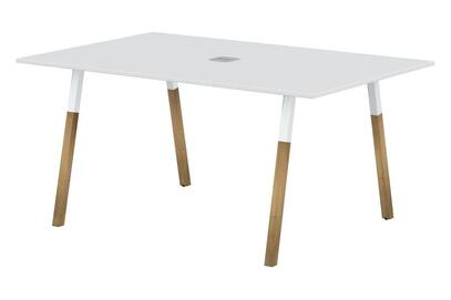 Офисная мебель Forta Конференц-стол FSCT 1510 Белый Премиум/Белый/Бук 1580х1020х733