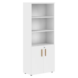 Офисная мебель Forta Шкаф с 1 комплектом глухих малых дверей FHC 80.5(Z) Белый Премиум 802х429х1983