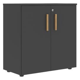 Офисная мебель Forta Шкаф с глухими малыми дверьми FLC 80.1(Z) Черный Графит 802х429х819