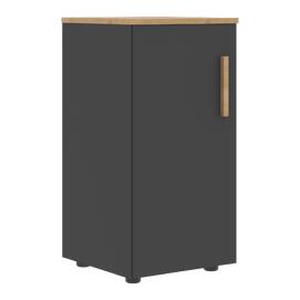 Офисная мебель Forta Шкаф колонка с глухой малой дверью FLC 40.1(L) Дуб Гамильтон/Черный Графит 404х429х819