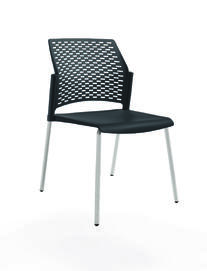 Офисный стул REWIND Каркас серый/сиденье, спинка Пластик black 500x555x830