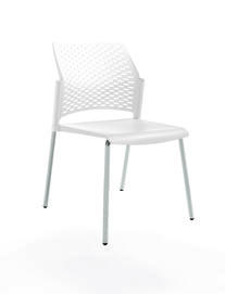 Офисный стул REWIND Каркас серый/сиденье, спинка Пластик white 500x555x830