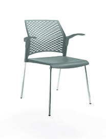 Офисный стул REWIND Каркас хром/сиденье, спинка, подлокотники откр. Пластик gray 500x555x830