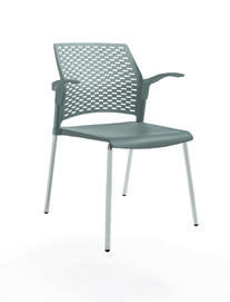 Офисный стул REWIND Каркас серый/сиденье, спинка, подлокотники откр. Пластик gray 500x555x830
