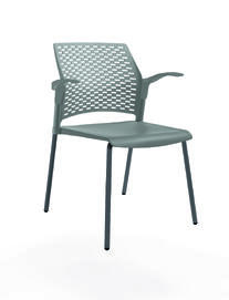 Офисный стул REWIND Каркас черный/сиденье, спинка подлокотники откр. Пластик gray 500x555x830