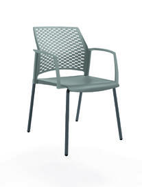 Офисный стул REWIND Каркас черный/сиденье, спинка подлокотники откр. Пластик gray 500x555x830