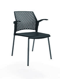 Офисный стул REWIND Kаркас черный/сиденье, спинка, подлокотники откр. Пластик black 500x555x830