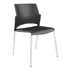 Офисный стул RESTART Каркас хром/сиденье, спинка Пластик black 500x555x830