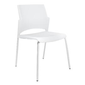 Офисный стул RESTART Каркас хром/сиденье, спинка Пластик white 500x555x830