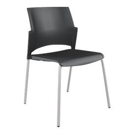 Офисный стул RESTART Каркас серый/сиденье, спинка Пластик black 500x555x830