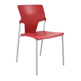 Офисный стул AKTIVA Каркас серый/сидение, спинка Пластик бордо 458x500x818