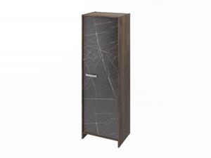 Кабинет руководителя Festus Шкаф для документов узкий FI-571.G Древесина Графит/Камень Пьетра Гриджиа черный 600x460x1861