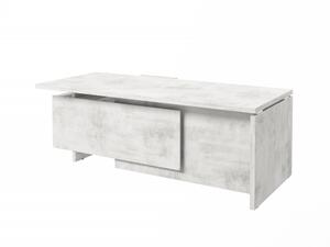 Кабинет руководителя Festus Стол руководителя с опорной тумбой FI-121R.DD Хромикс Белый 2100x1800x750