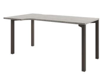 Офисная мебель Solution Стол эргономичный на металлокаркасе D-52 левый Бетон Чефалу/Трюфель 1600x880x750