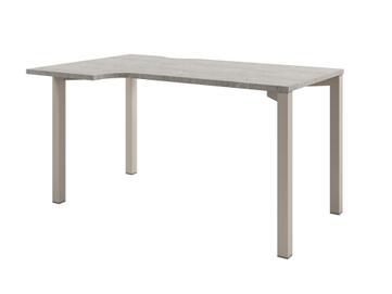 Офисная мебель Solution Стол эргономичный на металлокаркасе D-51 левый Бетон Чефалу/Кашемир 1400x880x750