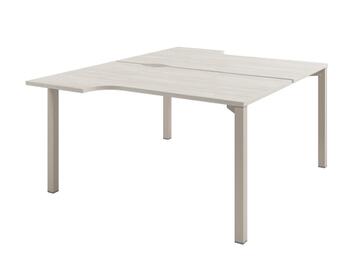 Офисная мебель Solution Стол-тандем на металлокаркасе D-61 Акация Морава/Кашемир 1400x1792x750