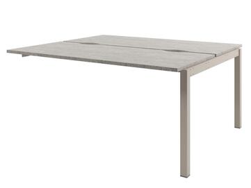 Офисная мебель Solution Стол-тандем на металлокаркасе, средняя секция D-422 Бетон Чефалу/Кашемир 1600x1432x750