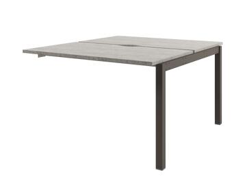 Офисная мебель Solution Стол-тандем на металлокаркасе, средняя секция D-402 Бетон Чефалу/Трюфель 1200x1432x750