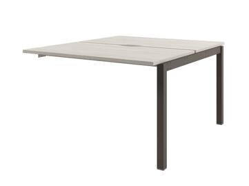 Офисная мебель Solution Стол-тандем на металлокаркасе, средняя секция D-402 Акация Морава/Трюфель 1200x1432x750