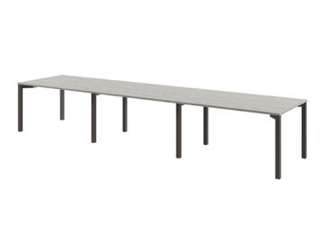 Офисная мебель Solution Стол для переговоров на металлокаркасе D-103 Бетон Чефалу/Трюфель 4200x1000x750