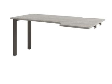 Офисная мебель Solution Стол эргономичный на металлокаркасе средняя секция D-522 правый Бетон Чефалу/Трюфель 1600x880x750